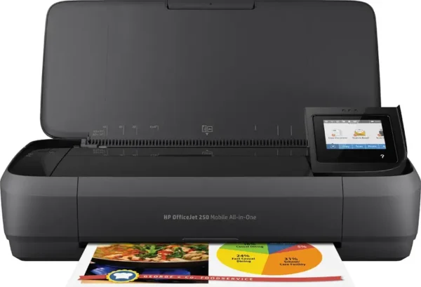 hp officejet 250 mobile wireless all in one inkjet printer black